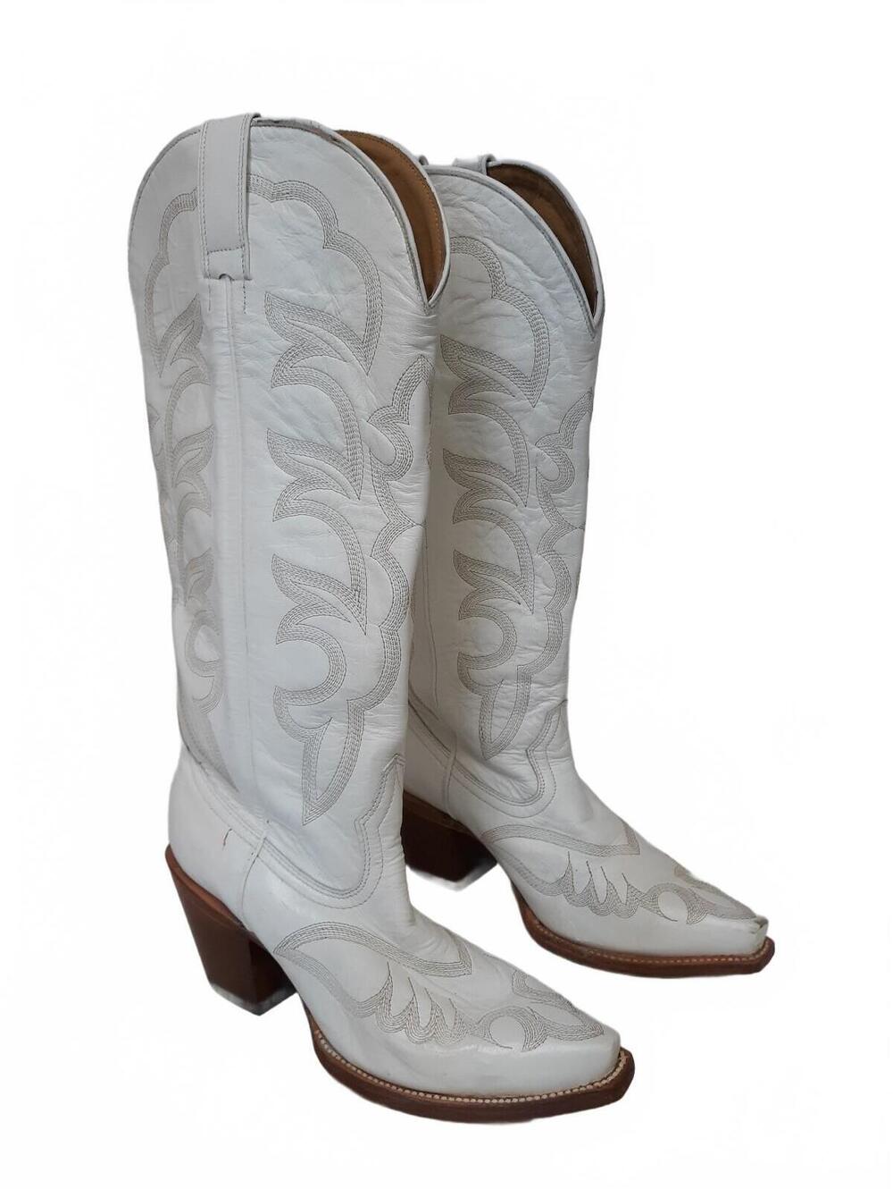 Shyanne Women's White Western Boots Snip Toe Size 7 M BSWSP23L8-2 Mexico